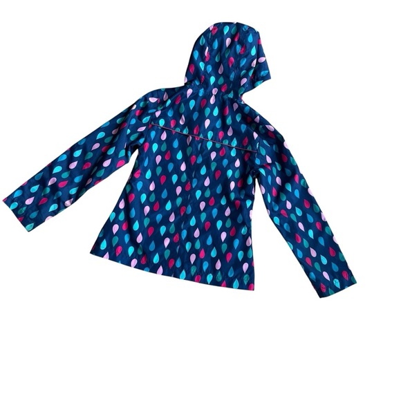 Cherokee Raindrops Windbreaker Jacked Hooded Full Zip Lightweight Girls 7/8 M - Picture 3 of 6
